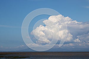 Black Combe, large white cumulonimbus cloud
