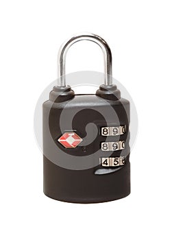 Black combination padlock