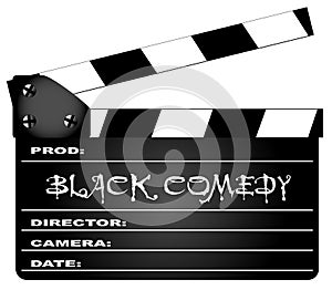 Black Comedy Movie Clapperboard