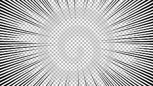 Black comic book transparent background