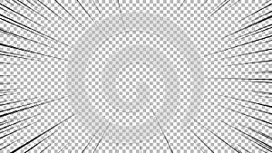 Black comic book transparent background