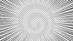 Black comic book transparent background