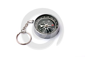Black compass isolated on white background