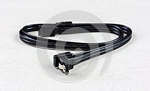 Black computer cable Serial ATA 6Gbs