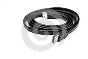 black computer interface cable serial ata