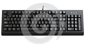 Black Computer Keyboard with Numeric Keypad