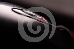 Black computer mouse closeup