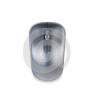 A black computer mouse isolated