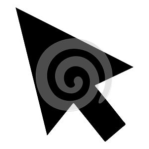 Black computer mouse pointer icon