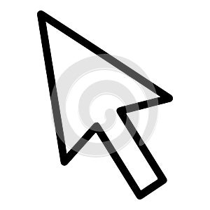 Black computer mouse pointer icon simple cursor symbol