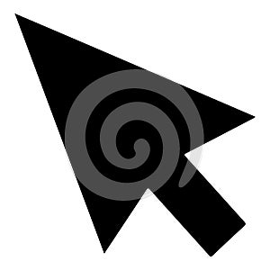 Black computer mouse pointer icon