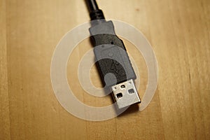 Black computer USB cable