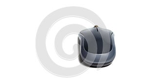 Black computer Wireless Mouse isolated on white background