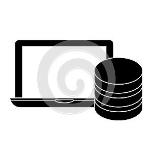 black connected computer banner server design