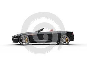 Black convertible sports car - side view