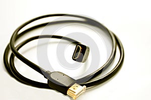 Black cord for a signal transmission