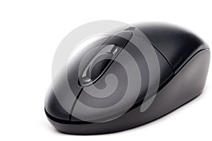 Black cordless computer mouse