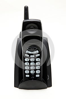 Black cordless phone