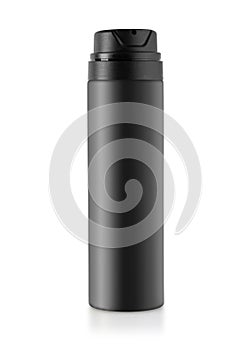 Black cosmetic spray bottle