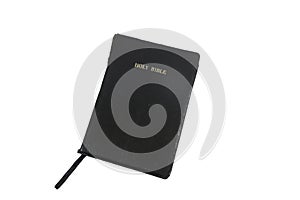 Black cover Holy Bible isolated