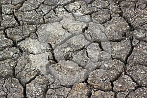 Black crack ground texture