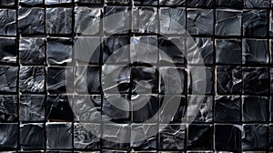 black cracked glass tiles textured pattern background