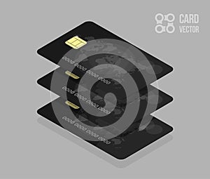 Black credit cards. For banking app or site.