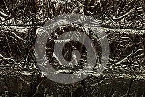 Black Crocodile Leather background texture