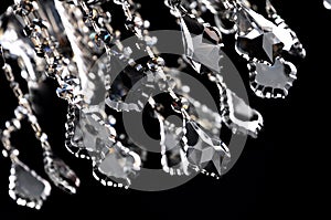 Black crystal close-up