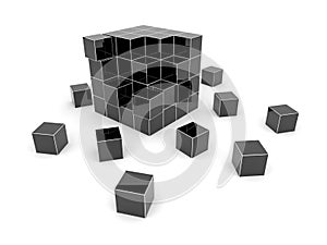 Black cube 3D