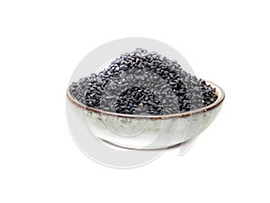 Black cumin seed white background