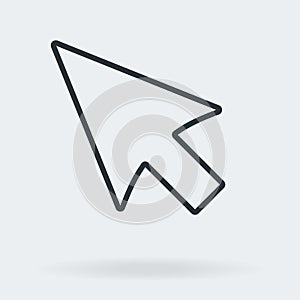 Black cursor outline arrow