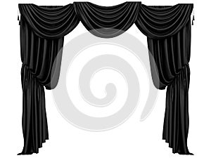 Black curtain of a theater