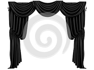 Negro cortina de teatro 
