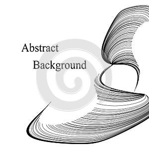 Black Curves. Abstract Background. Template for Labels, Banners, Badges, Posters, Stickers and Advertising Actions