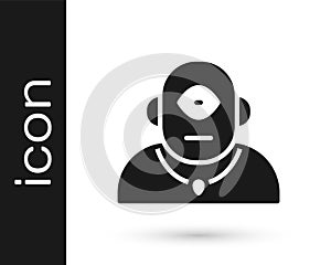 Black Cyclops icon isolated on white background. Vector