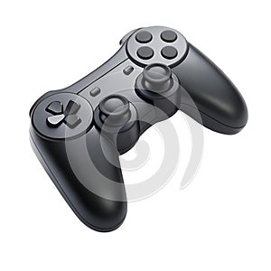 Black 3 D Render of a Wireless Game Controller Joystick