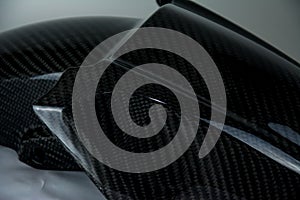 Black dark carbon fiber composite raw material use for sport automotive with surface painting