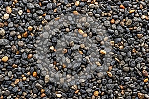 Black or dark gray rough grainy stone or sand texture background photo
