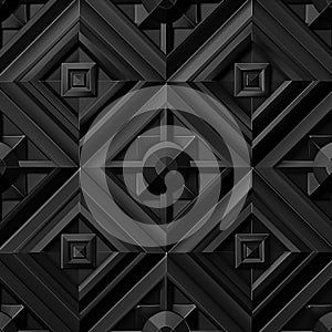 black and dark grey pattern and geometric shapes, with wonderful design