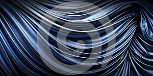 Black dark navy deep blue abstract luxury elegant premium background. Silk satin velvet fabric. Drapery fold curved line stripe photo