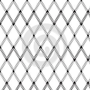 Black dashed line diamond shape pattern background
