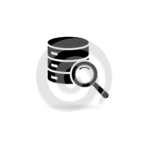 Black Data Analysis Concept icon or logo