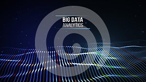 Black data technology background. Business computer internet concept. Big data network illustration. Digital