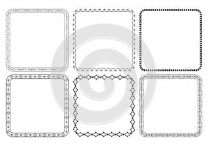 Black decorative frames with ornaments - vector