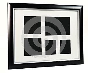 Black decorative photo frame. Multi frame set