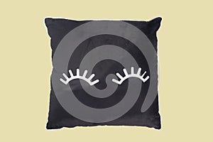 Black decorative pillow