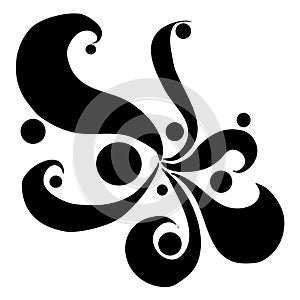 Black Decorative Swirls Design