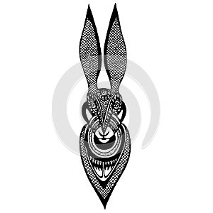 Black delicate hare