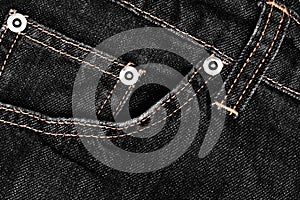 black denim and stiches jeans texture